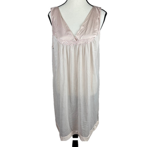 Vanity Fair Vintage Women's Light Pink Nylon Silky Lingerie Nightgown Slip Dress